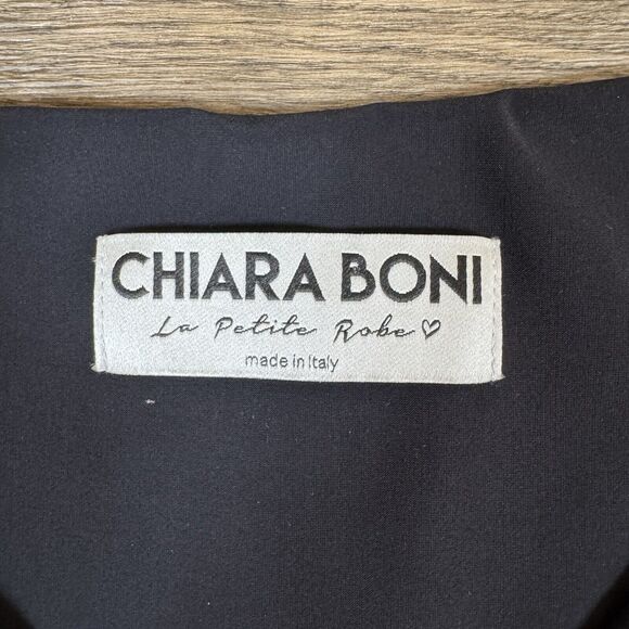 Chiara Boni La Petite Robe Florien Ruched Sheath Dress Women's 40 US 4 Black - Picture 4 of 13